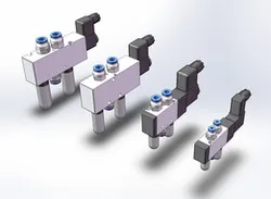 VALVULA 5/2 VIAS PNEUMATICA SIMPLES SOLENOIDE