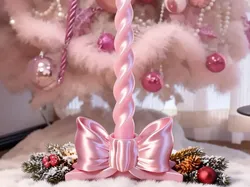 Bow Candlestick Ribbon Candlestick Holder - Free 3D Print Model