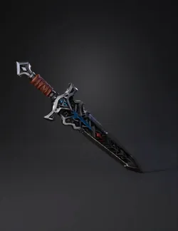 Create a stylized rune sword