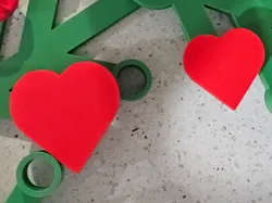Heart for Brick Wreath - Free 3D Print Model