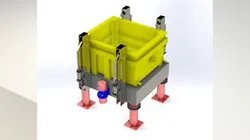 vibrating table for moulding boxes