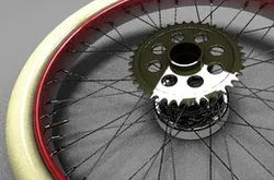 Vintage Motorcycle rear wheel