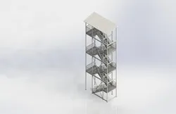 Fire escape staircase