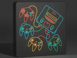 Lightbox - Nintendo 64 Neon - Free 3D Print Model