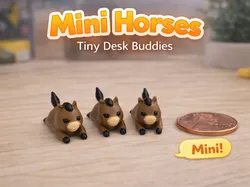 Mini Horse – Tiny Cute Desk Buddy - Free 3D Print Model