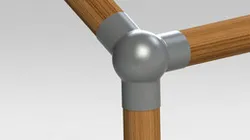 Wall tent corners for internal wooden frame