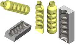Water bottle and half symmetric Die
