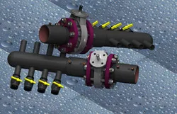 Water Distribution Manifold with Main Valve, DN80 PN10