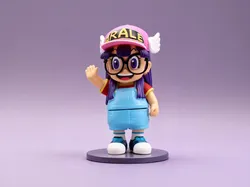 Greeting Arale - Anime Arale Dr. Slump Collectible Figure Ornament Doll Toy Desktop Model Gift, Girls' Coloring - Free 3D Print Model