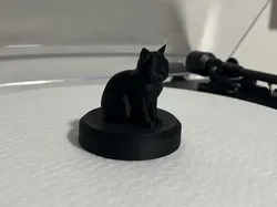 Sitting Cat - Vinyl Turntable Decor - Free 3D Print Model