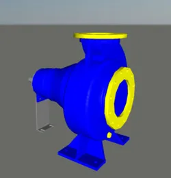 Water/Fire Pump Modelled in AutoCAD