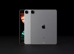 Apple Silicon M1 iPad Pro 12 inch in Official Colors Low-poly 3D model