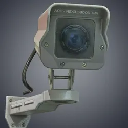 Security cameras Low-poly 3D model