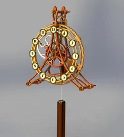 William Strutt  epicyclical geared clock. My wall-mounted version in laser-cutting plywood design...