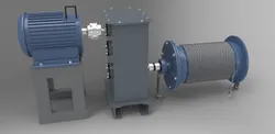 Winch with two-stage gear
