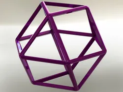 Wireframe Shape Cuboctahedron 3D print model