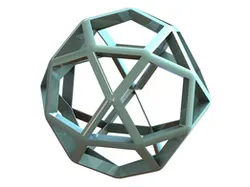 Wireframe Shape Icosidodecahedron 3D print model