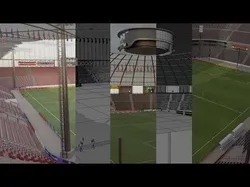 Big football stadium Low-poly 3D model