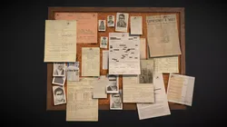 Police Pinboard Low-poly 3D model