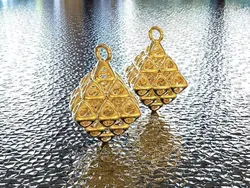 BRO WOVEN OCTAHEDRON 2 EARRING  3D print model
