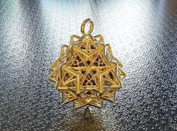 BRO WOVEN OCTAHEDRON PENDANT 3D print model