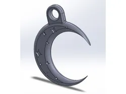 Crescent Moon Necklace/Christmas Ornament