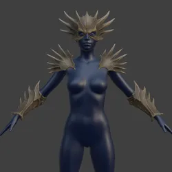 Dark Empress Costume Parts Set — Mask, Shoulder Plates & Bracers