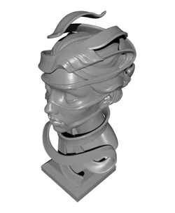 Escultura mulher faixas.stl