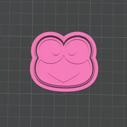Kawaii Frog Cookie Cutter & Stamp – Cute Character Baking Mold STL (2 Inch)