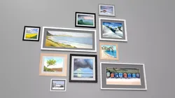 Picture Frames And Paintings Low-poly 3D model
