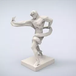 Printable Athlete Wrestling a Python  3D print model