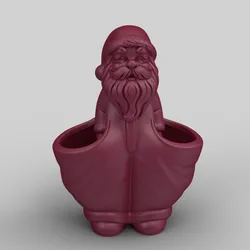 Santa Claus Planter & Candy Bowl - Cute Christmas Storage Figure