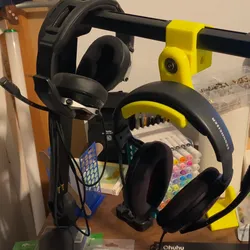 Swinging headphone bracket for (Yeti mic) Blue/Logitech Compass arm