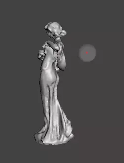 The Lady With Butterfly 3D print model