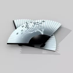 Traditional Japanese Fan 3D model