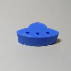 UFO Meeple Silhouette – 3D Printable Game Token