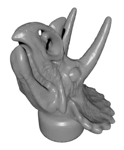 triceratops skull drawer pull