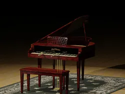 Grand Piano - AutoCAD 2008