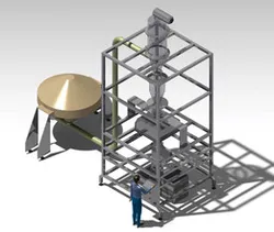 GRAVITY FEED METAL DETECTOR WITH FLAP TYPE REJECT MECHANISM