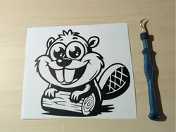 Beaver Sticker - Free 3D Print Model