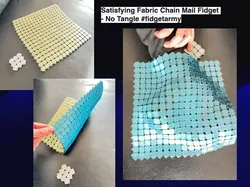 Big Satisfying Fabric Chainmail Fidget - No Tangle - Free 3D Print Model
