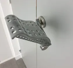 Hands-free opener for door L-handle 19mm without screws (COVID19)