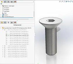 Havşa Başlı Alyan Civata DIN 7991HEXAGON SOCKET COUNTERSUNK HEAD CAP SCREWS