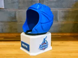 Rugby helmet trophy. - Free 3D Print Model