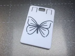Simplistic Butterfly ID Card Badge Holder - Free 3D Print Model