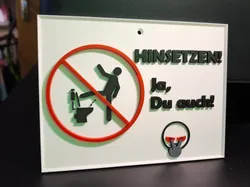 Toilet sign / Sign - Free 3D Print Model