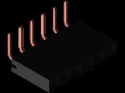 header 1P 2P 3P 4P 5P 6P female 2.54 mm pitch 90 degree