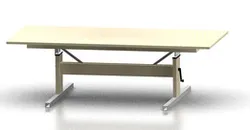 Height adjusting table concept