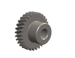 Helical gear with involute tooth profile
