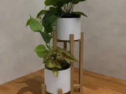 Mid-Century Modular Plant Stand – Expandable - Free 3D Print Model